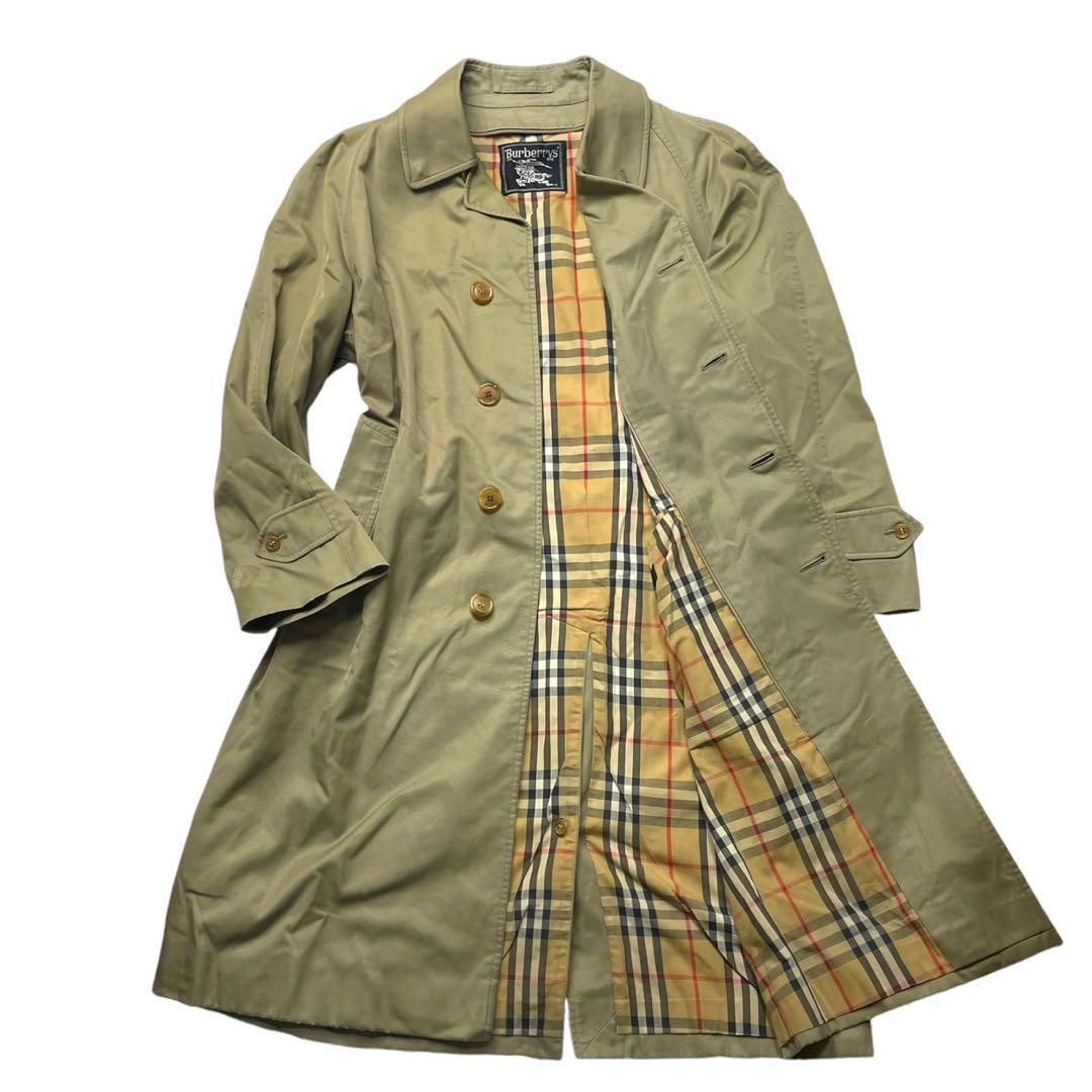 Burberry Trench Coat Iridescent Nova Check Soutien Color Khaki Xl Men's