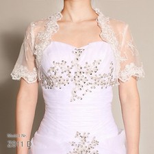 Jacke Bolero für Hochzeit Party Brautjäckchen Kurzarm