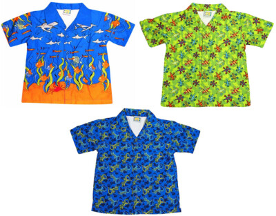 Max & Otto Boys Kids Short Sleeve Beach Pool Cover - Up Terry Cloth Lined Shirt