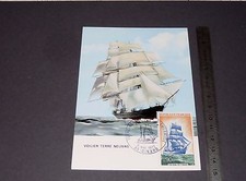 CARTE POSTALE 1er JOUR PHILATELIE 1972 VOILIER TERRE NEUVAS BATEAU MER