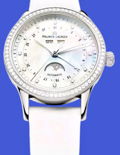 Stunning Maurice Lacroix Ladies Watch - Diamond Encrusted Moon Face Wristwatch 