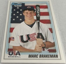2010 Bowman Chrome Draft Baseball Marc Brakeman USA Baseball 1st Bowman #BDPP94