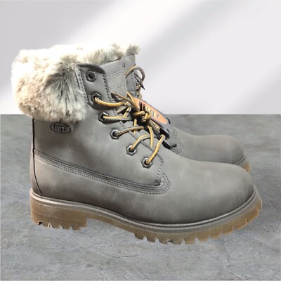 Lugz Convoy Fur Women's Boot Warm Grey Gum Size