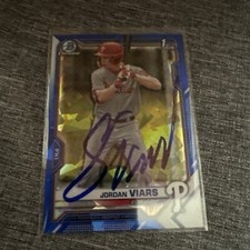 Jordan Viars Autographed 2021 Bowman Draft Sapphire Edition Card #BDC-132