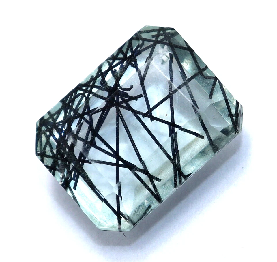 29 Karat Zertifiziert Smaragd Schnitt Schwarz Farbe Strahlende Quarz Lose Wams - Bild 4 von 4