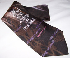 Eagles Wings With God All Things Are Possible Designer Tie Men's Silk Necktie