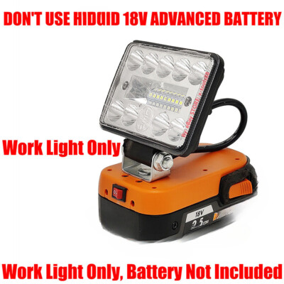 1x LED Work Light Fits Ridgid 18v (Not Advanced) Batteries (2280LM)- w/BMS Board