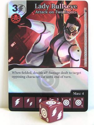 Dice Masters - #020 Lady Bullseye Attack on Two Fronts Foil - Deadpool