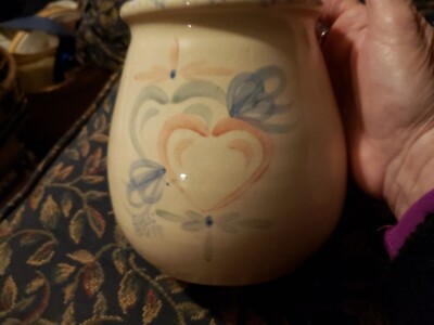 ELLIS PROD POTTERY MARSHALL TEXAS HAND PAINTED 6'' TALL VASE