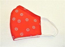 Face Mask Wire Adult Red White 1