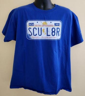SCU Daniels Sky Kazarian Hanes AEW Wrestling Tshirt Used Size XL