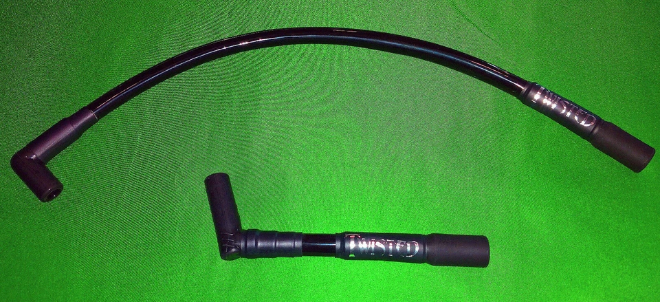 CABLES DE BUJÍA RETORCIDOS DE 12 mm Harley Softail Heritage FXST FAT BOY DEUCE DELUXE Foto 2 de 3