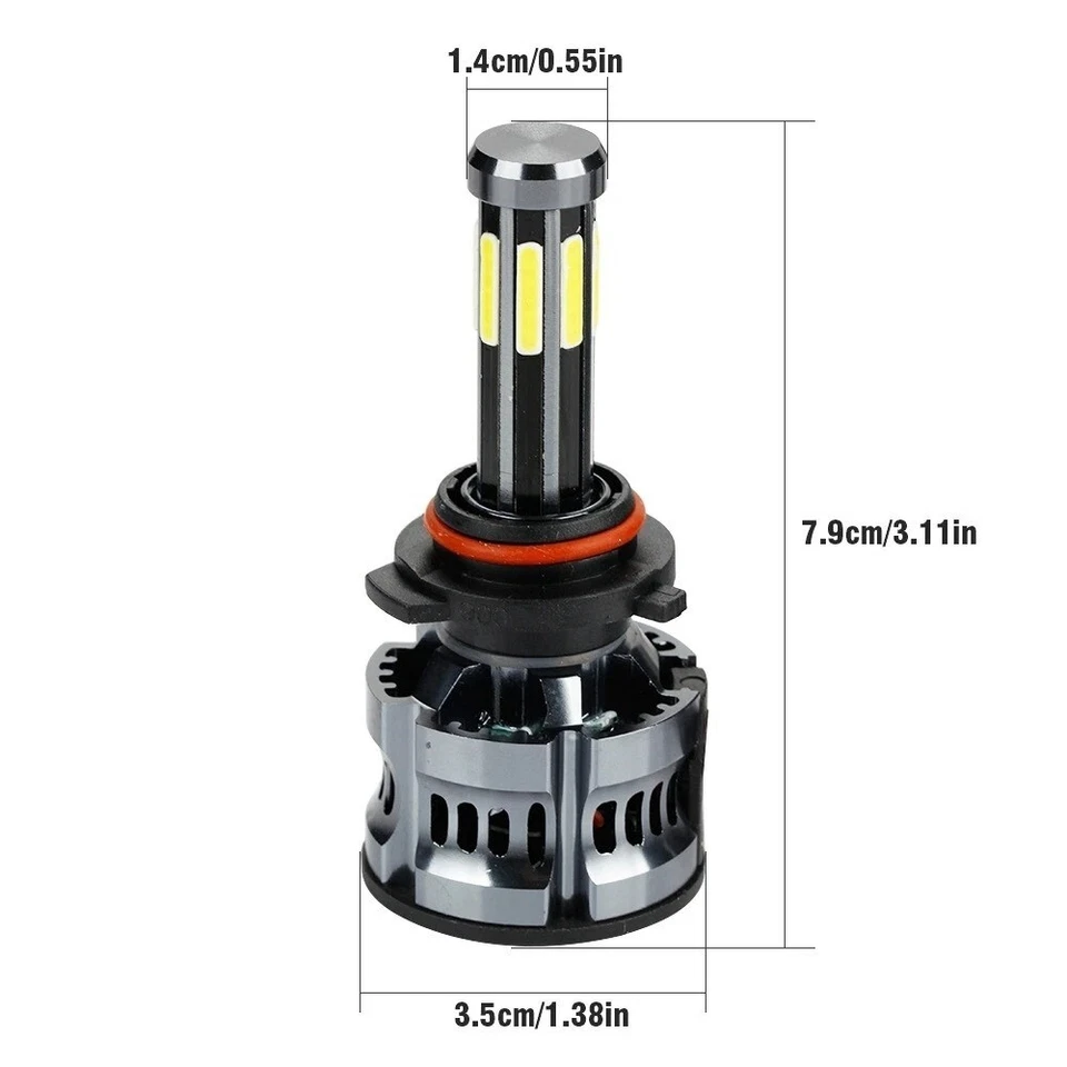 Paire D'Ampoules LED H7 Canbus 360° 300W, 8 Côtés Haute Puissance, 6000K IP67 - Bild 2 von 4