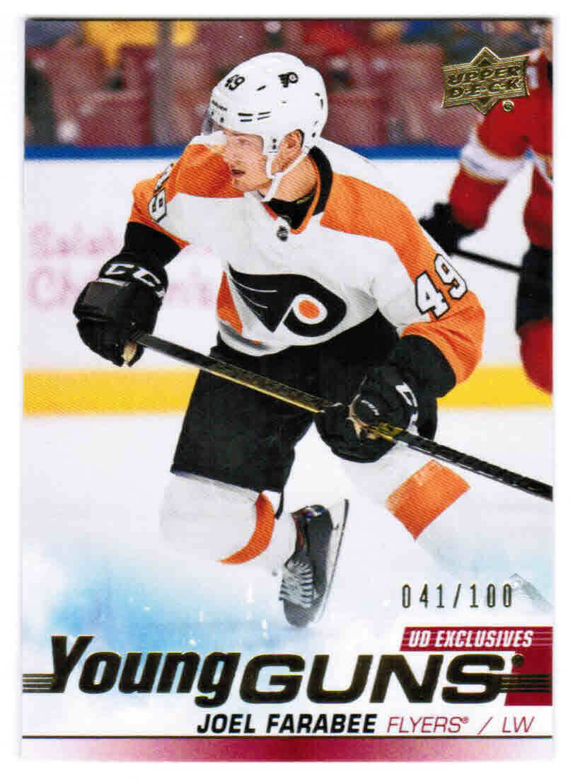 19/20 2019 UD SERIES 2 JOEL FARABEE #491 YOUNG GUNS RC EXCLUSIVES /100 FLYERS