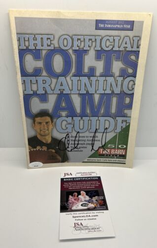 Andrew Luck Signed 2012 Rookie Training Camp Program Indianapolis Colts Auto JSA - Picture 1 of 2