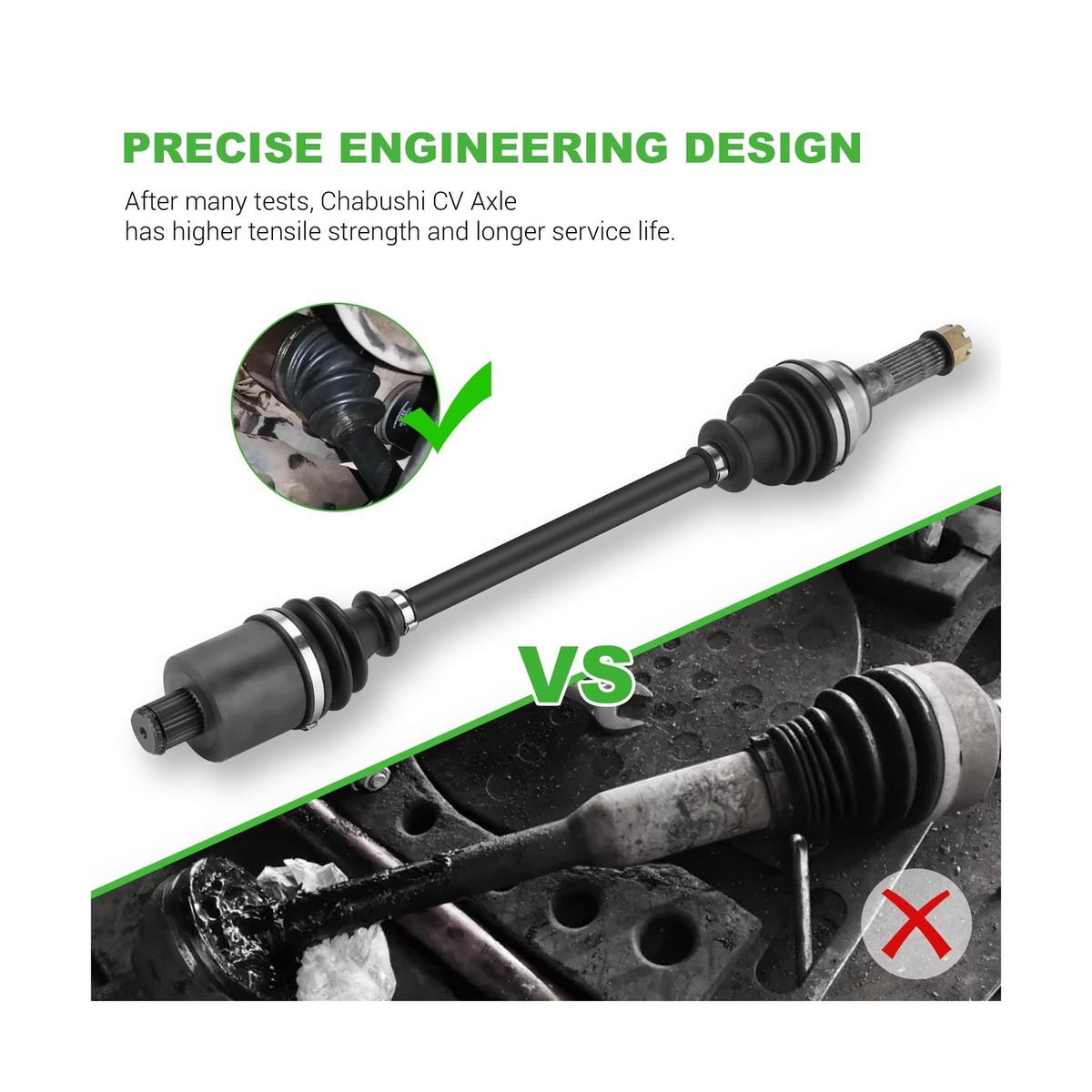 Chabushi Front Rear CV Axle Drive Shaft Left Right for Polaris