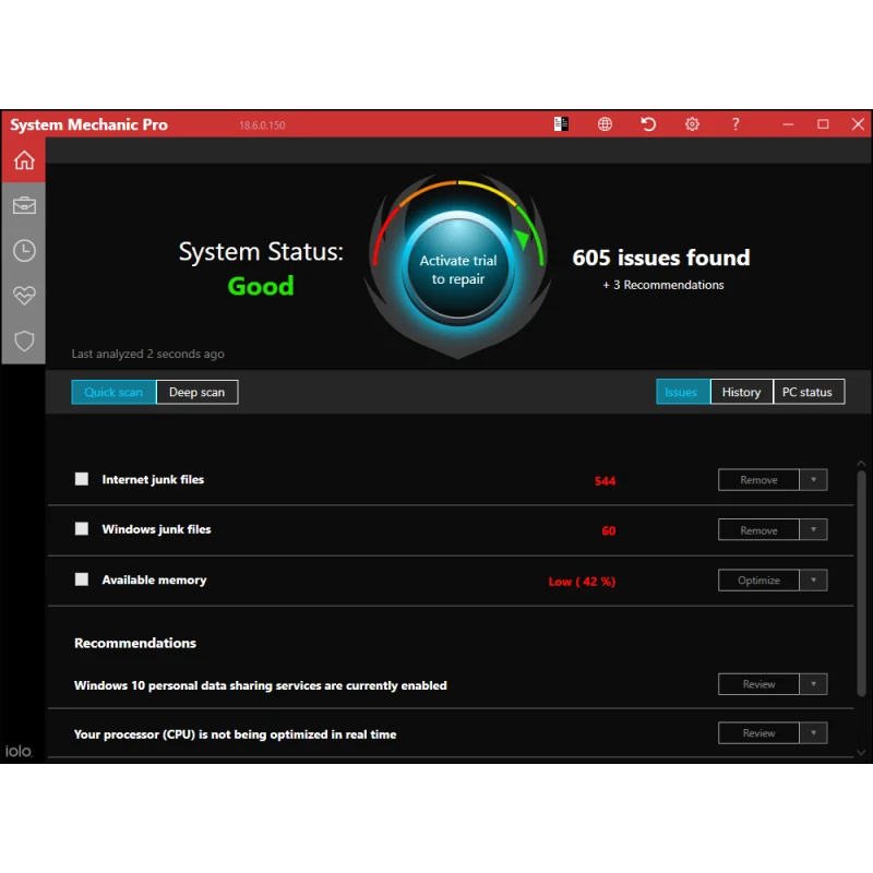 iolo System Mechanic Pro | 1 Year 10 PC | Windows | Download - Image 2 of 2