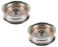 2 Flat Idler Pulleys fit MTD 756-05034 756-05034A 956-05034 Craftsman TroyBilt