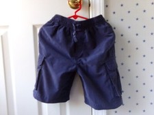 Boys Carters Shorts 4 Solid Navy Blue Summer Classic Modest Cargo Size 4T 26