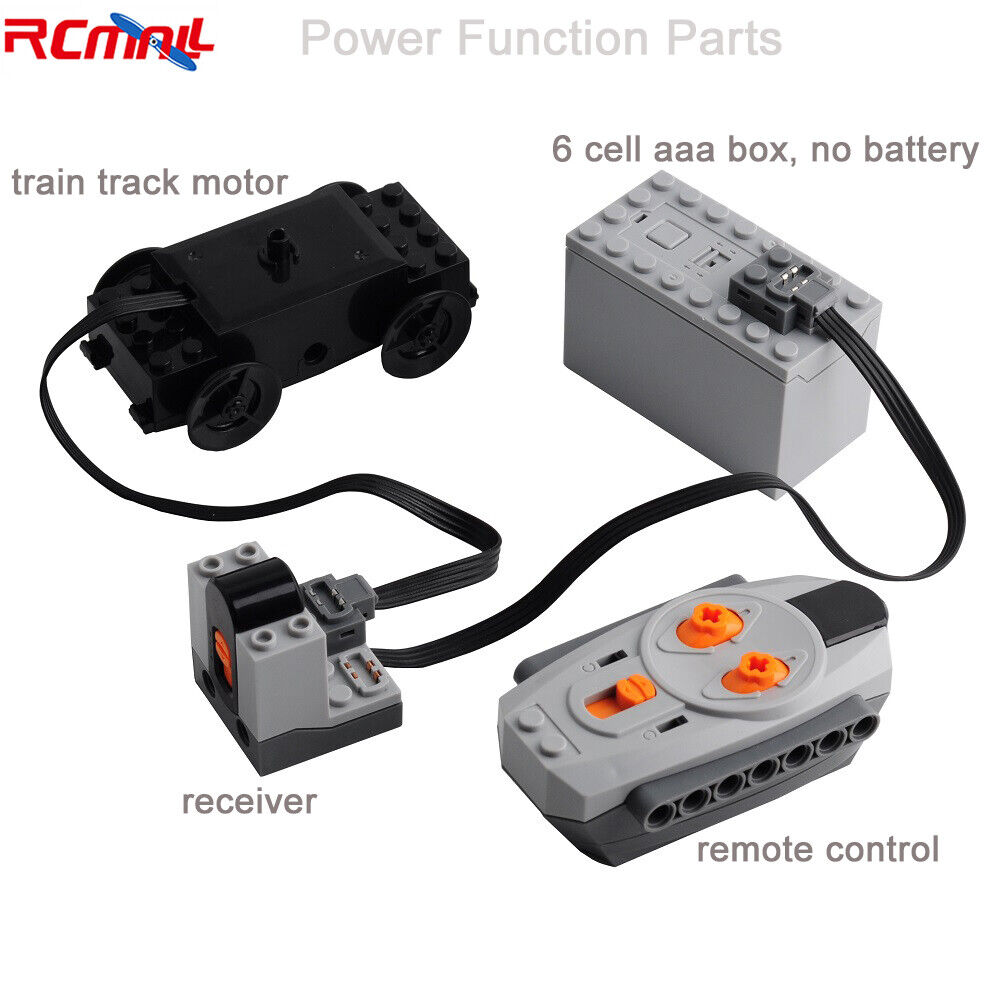 Power Function Train Track Motor Remote Control MOC Parts Building Block Pieces
