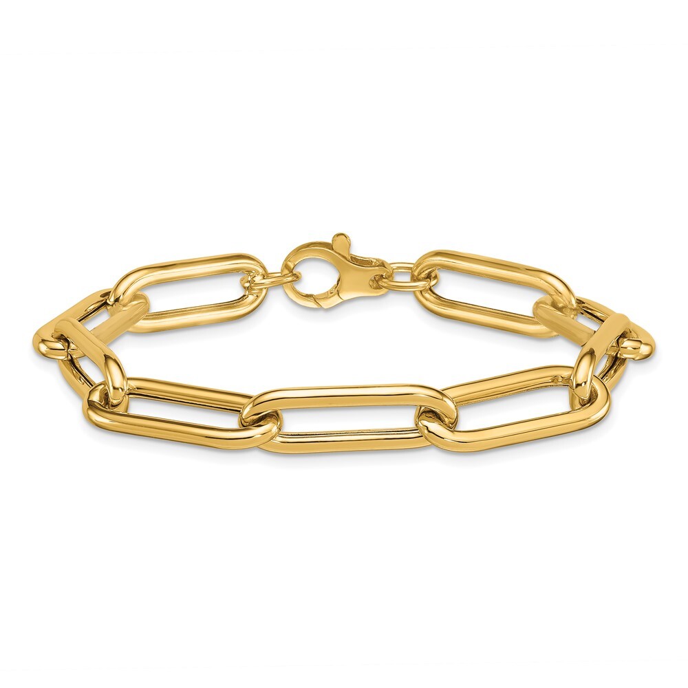 14k Yellow Gold Polished Paperclip Link Bracelet