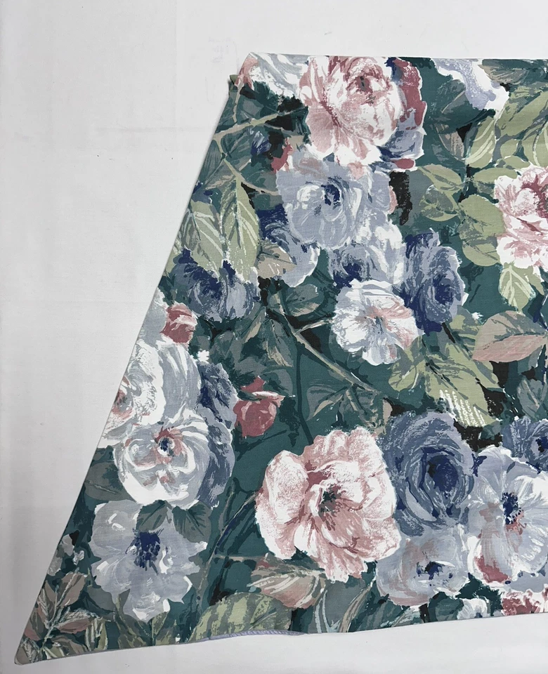 Lote Cortinas Vintage Croscill Hogar Paneles Cortina Cenefa Casa Floral Verde Años 90 Foto 4 de 4