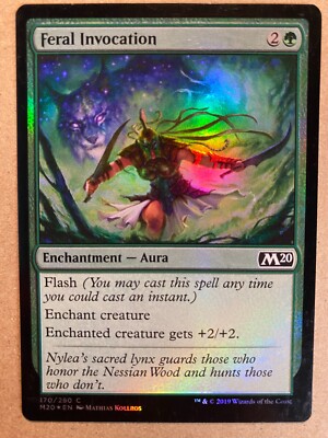 MTG 1x FOIL Feral Invocation Core Set 2020 M20 Pauper Magic the ...