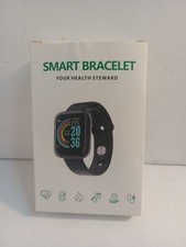 Smart Bracelet "Your Health Steward" Fitness Tracker Black New Open Box