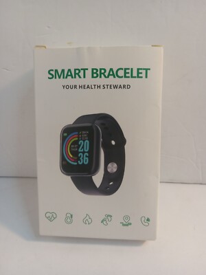 Smart Bracelet ''Your Health Steward'' Fitness Tracker Black New Open Box