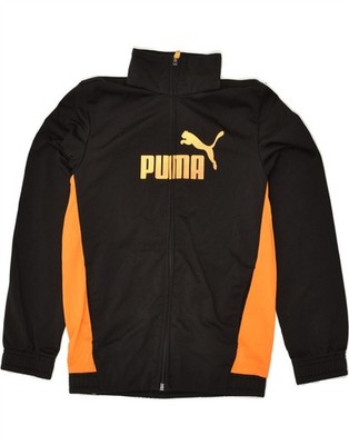 Puma Jungen Grafik Trainingsanzug Oberteil Jacke 9-10 Jahre schwarz Polyester KQ02