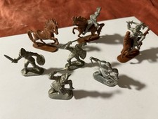 Vintage Jean Hoefler Medieval Knight  Horse Figure Lot Of 9 West Germany 2.25"