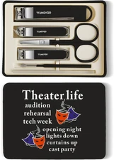 Nail Clipper Set, 6 Pcs Toenail Clippers, Theatre Life Black 