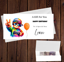 ROBLOX Personalised birthday Money card With Envelopes Gift Card Holder 