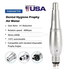 Dental Hygiene Prophy Handpiece Air Motor + 4:1 Straight Nose Cone 360°Swivel po