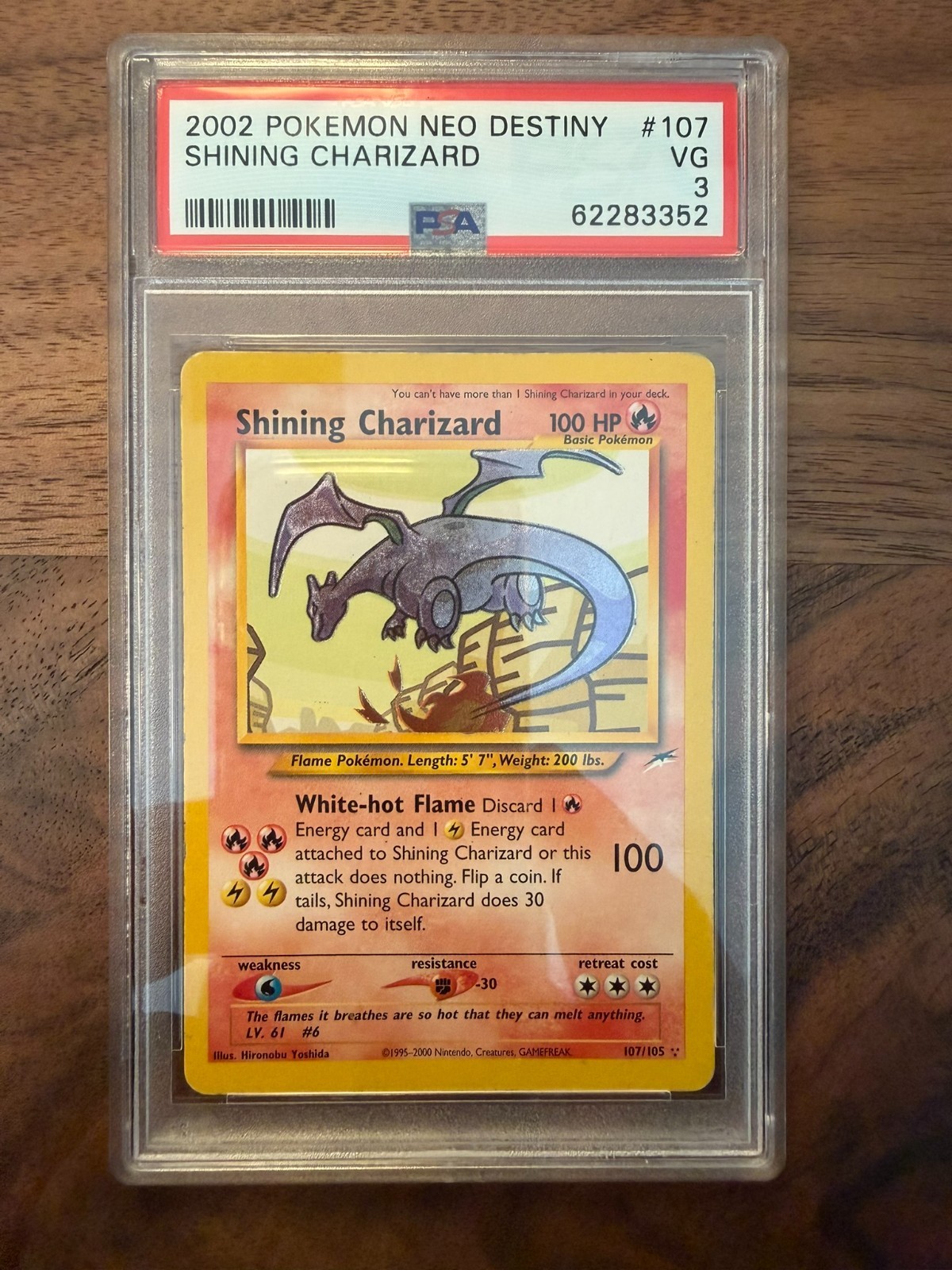 Shining Charizard 107/105 Neo Destiny Holo PSA 3
