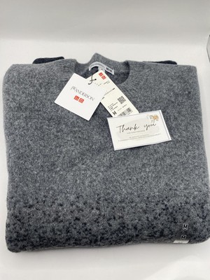 UNIQLO JW ANDERSON Souffle Yarn Gradation Crew Neck Sweater Gray Size M 