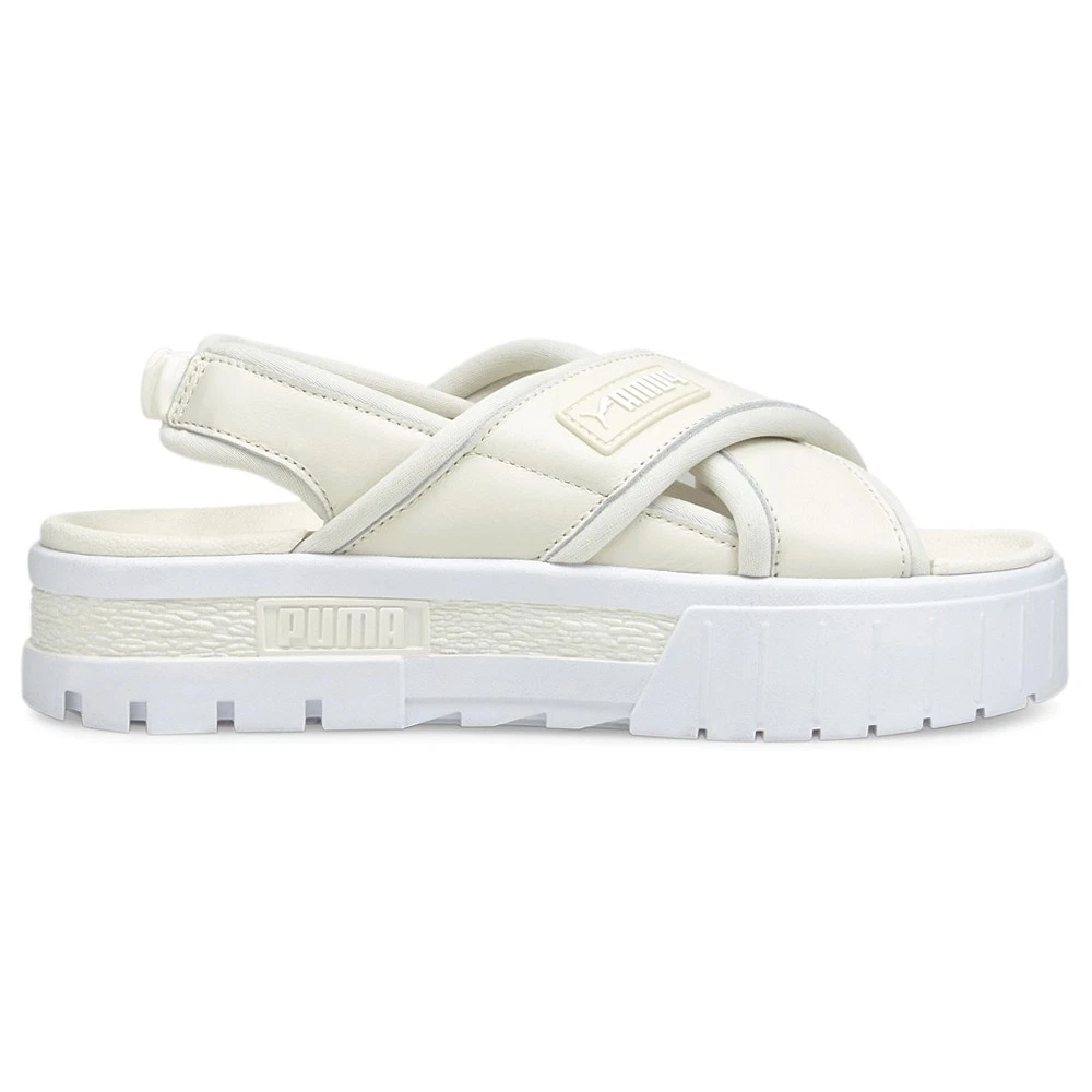 Sandali casual Puma Mayze logo plateau donna bianco sporco 38483002