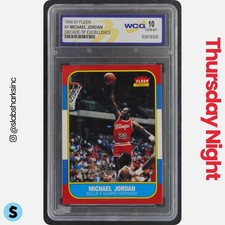 1996 FLEER #4 MICHAEL JORDAN DECADE OF EXCELLENCE WCG 10