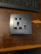 Wall Socket 13A Universal Power 5 Pin Electrical Outlet Type-C Interface USB 18W