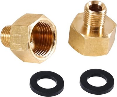 Gas Adapter, 2 Stück Gasflaschen Adapter, 1/2'' Rechts auf 1/4'' Links, 1/2 Zoll 