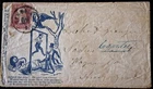 65 Civil War Patriotic - Ex Rare Blue Caricature Jeff Davis Hanging & Uncle Sam