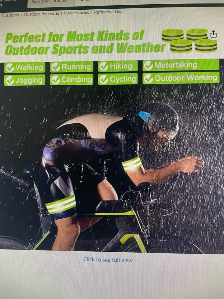 NEW 30 Pcs Reflective Bands Visibility Straps SAFETY Run Work Exercise Bike Hike - Image 4 of 4