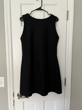 Abercrombie YPB SculptLUX Slash Mini Dress - Black - XL