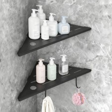10" Corner Shower Shelves,Shower Corner Shelves Organizer Shelf for Tiled Wal...