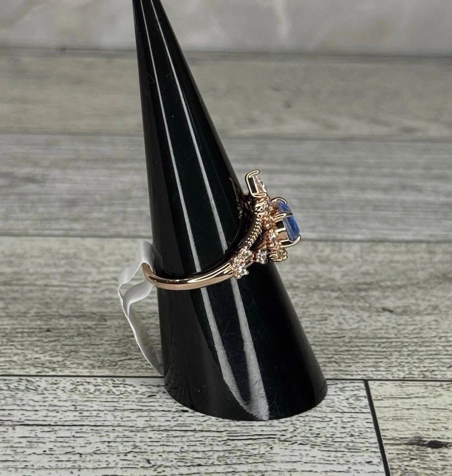 BP Ring RBP6393 “Shes Intricately Divine” Lab Created Ocean Blue Quartz RG SZ 7 - Image 3 of 4