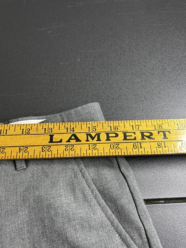 Chaps Dress Pants Mens 40x30 Gray Flat Front Slacks Work Office Trousers Formal - Image 4 of 4