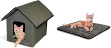 Self-Warming Outdoor Kitty House Bundle Outdoor Cat House Outside Cats Strays 