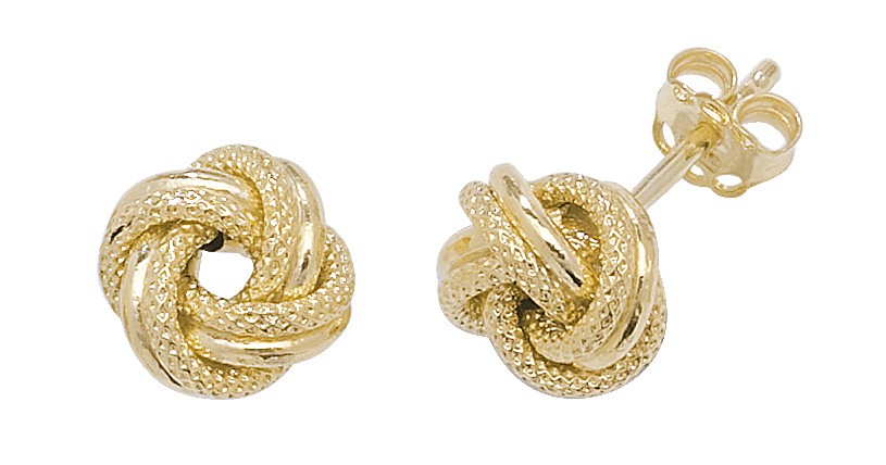 Boucles d'oreilles or 375/1000 - Clous d'oreilles précieux de 9mm de style minimaliste