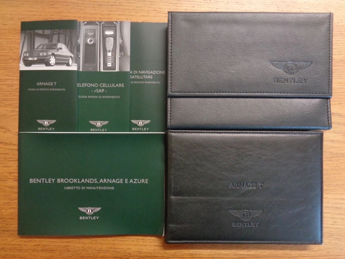 Manuals/Handbooks Paper Bentley Car Owner & Operator Manuals for