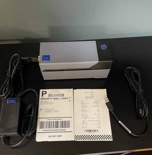 Rollo X1038 Label Printer Direct Thermal High Speed Printer Includes Cords